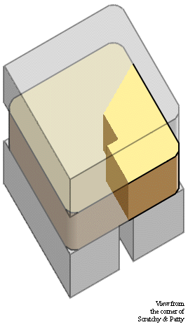 [other inductees exhibit colored; second floor faded; rest of building grey]