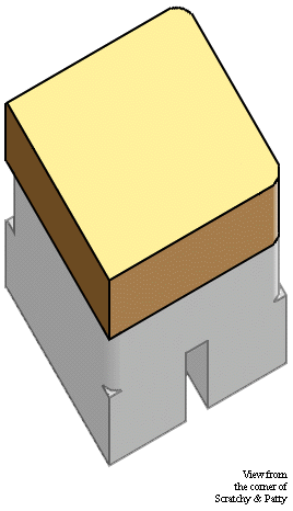 [third floor colored; rest of building grey]